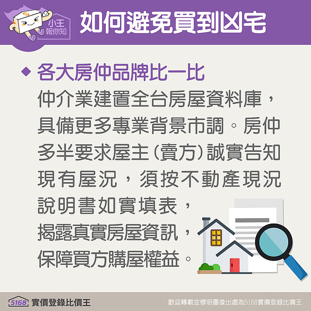 參閱房仲網站也可查詢到凶宅相關物件|5168實價登錄比價王